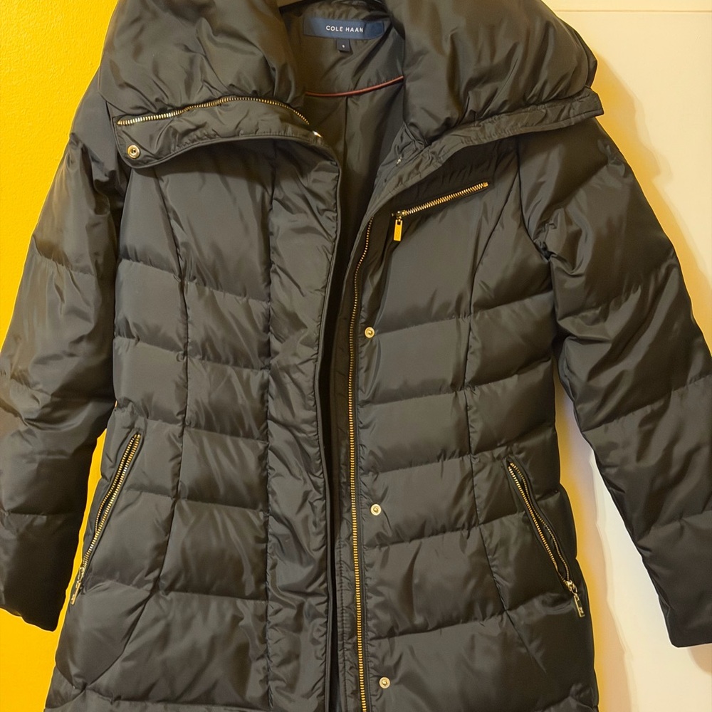 Cole Haan Dark Gray Quilted Jacket